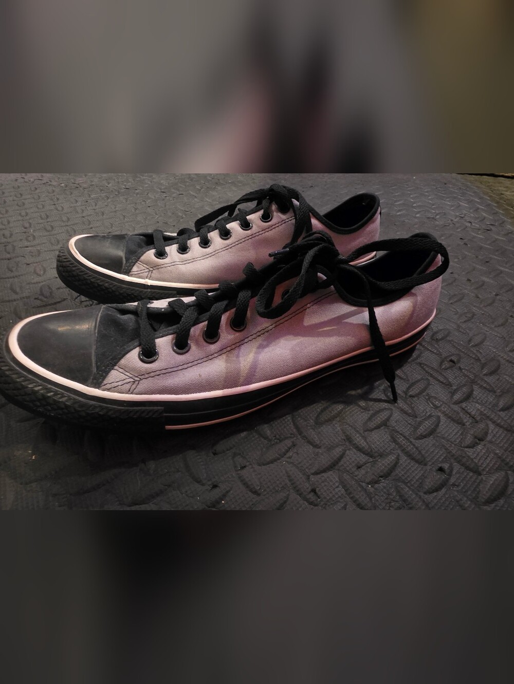 Converse Low-Top Canvas Sneakers in Pink and Black